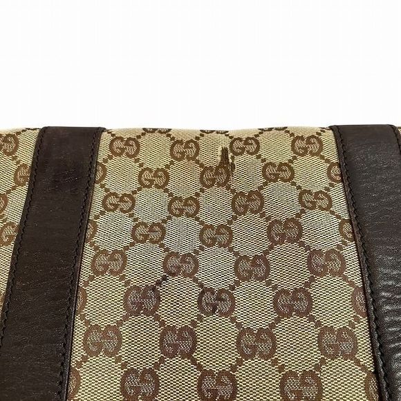 Gucci GG 145859 Brown Canvas And Leather Bag Shoulder Bag Women - Picture 8 of 9